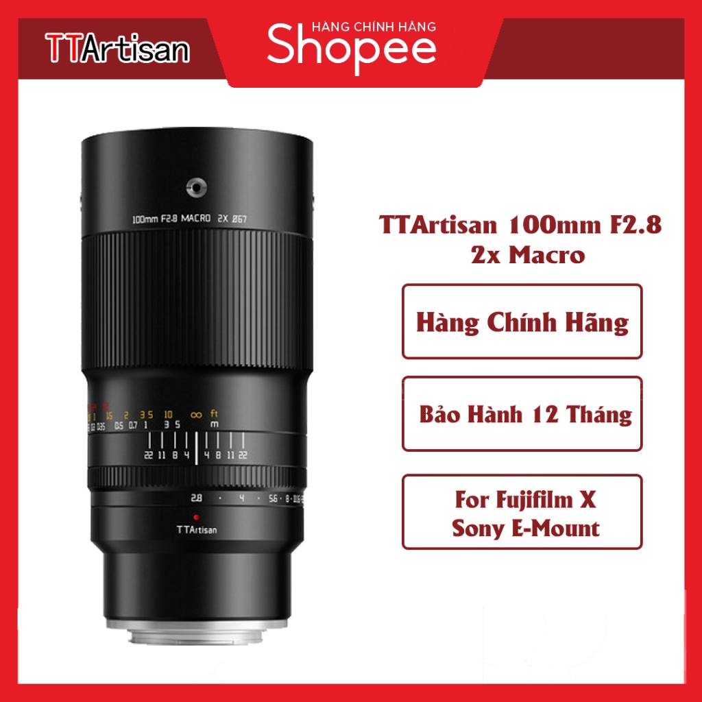 Ống Kính TTArtisan 100mm f/2.8 Macro 2X