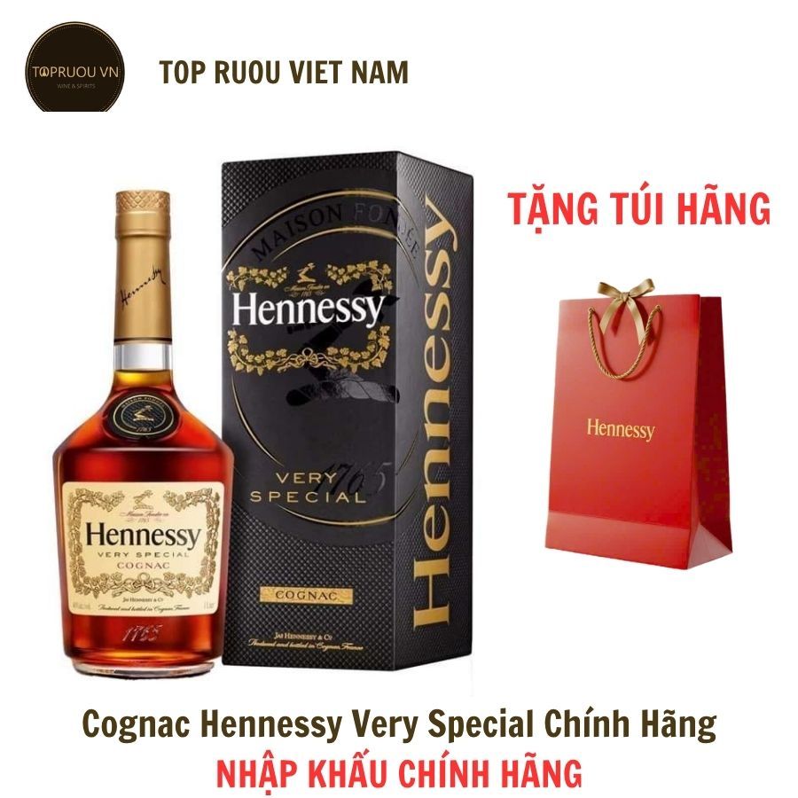[Top Ruou] Cognac Hennessy VS Chính Hãng - Rượu Vang 16% 18% Italia - 750ml