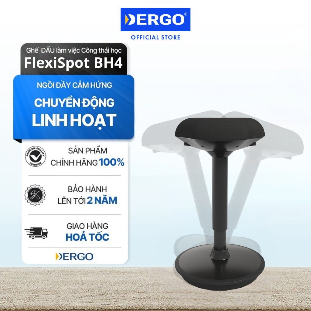 Ghế Đẩu Công Thái Học DERGO Ergonomic Stool Chair FlexiSpot BH4