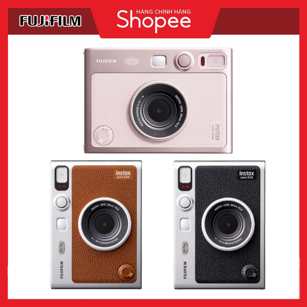 Máy Ảnh Chụp In Liền Fujifilm Instax Mini Evo GENTLE ROSE l Instax Mini Evo Black - Đen l Instax Min