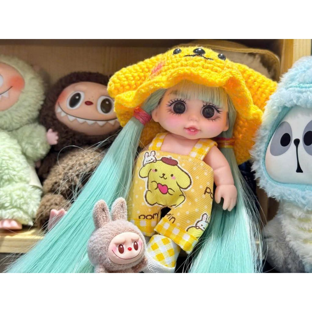 Doll 5inch thân nhựa tái sinh mặt cười có răng(không đi kèm trang phục trên ảnh)