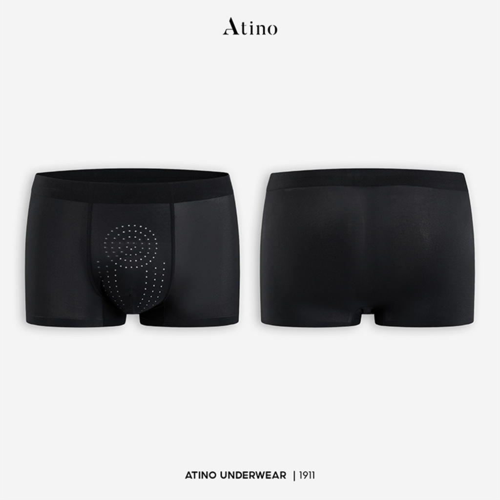 Quần Lót Nam Boxer ATINO Thun Lạnh Kháng Khuẩn Thoáng Khí Co Giãn 4 Chiều XL.1911
