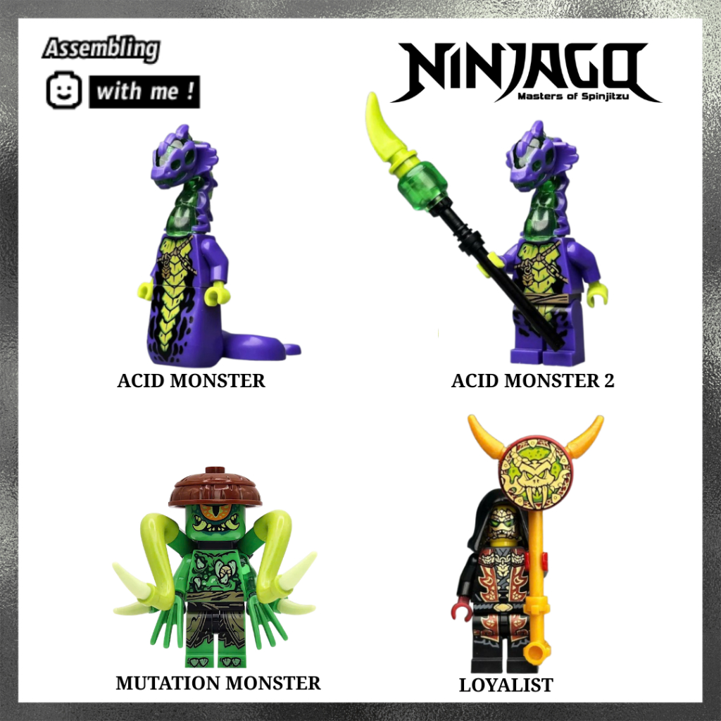 Đồ chơi lắp ráp Minifigure Ninjago nhân vật phản diện Loyalist, Mutation Monster, Macid Monster - Dr