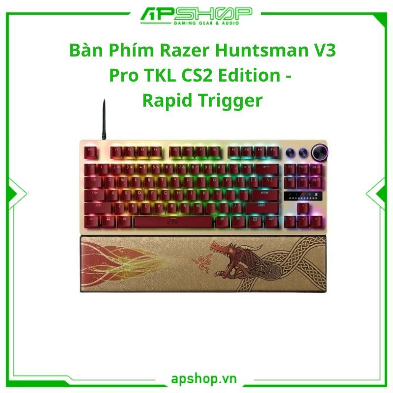Bàn Phím Razer Huntsman V3 Pro TKL CS2 Edition - Rapid Trigger | Chính hãng.