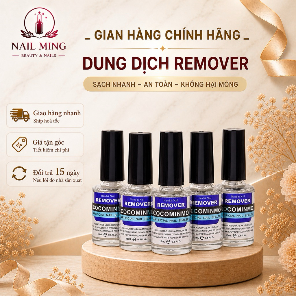 phá gel lạnh cocominno phá gel móng tay - chân 15ml