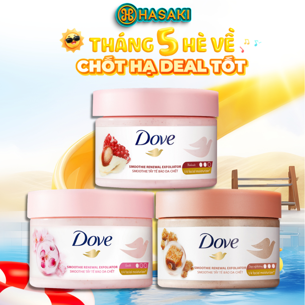 [DAILY] Smoothie Tẩy Da Chết Dove Hương Lựu Đỏ, Anh Đào, Đường Nâu & Dừa 298g Hasaki | BigBuy360 - bigbuy360.vn