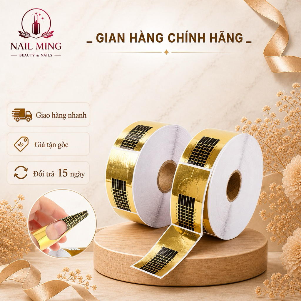 Khuôn giấy nối móng -tạo form,  1 cuộn 500 miếng