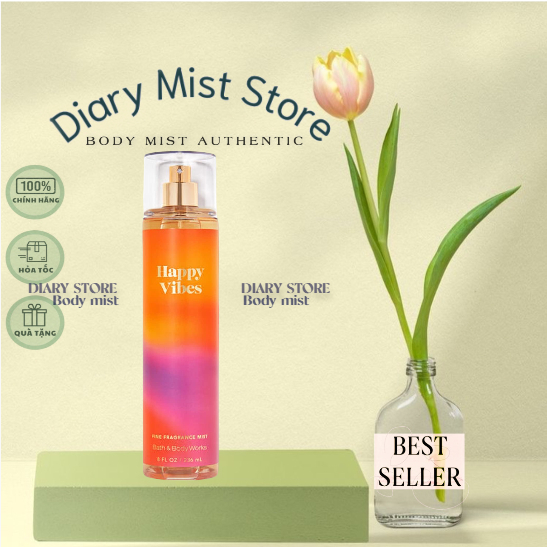 𝐃𝐢𝐚𝐫𝐲𝐦𝐢𝐬𝐭.𝐬𝐭𝐨𝐫𝐞 Xịt thơm toàn thân body mist Bath & Body Works - Happy Vibes