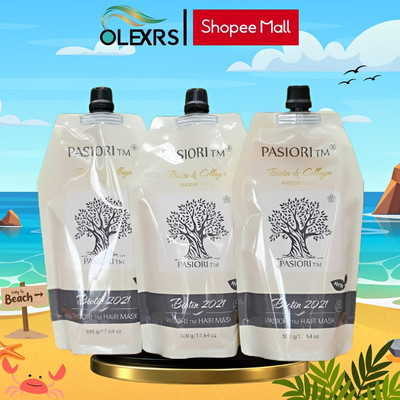 Túi Hấp Tóc PASIORI Biotin & Collagen Giúp Phục Hồi Tóc Khô Xơ, Hư Tổn 500ml