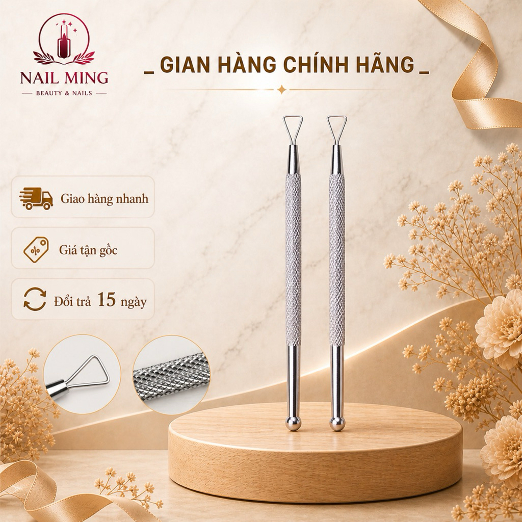 Cây cạo gel, cây phá gel inox cao cấp phụ kiện nail Chính Hãng