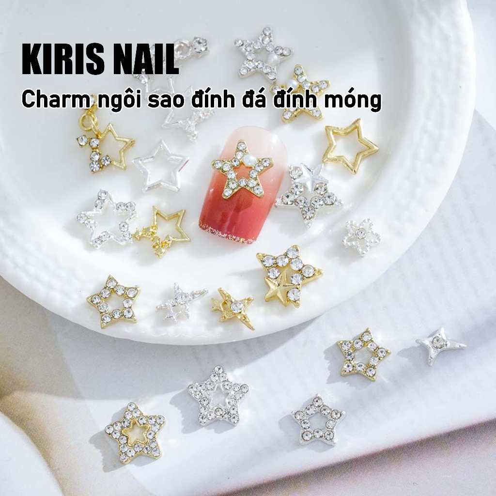 Charm ngôi sao đính đá đính móng (giá 1 charm) - GR5