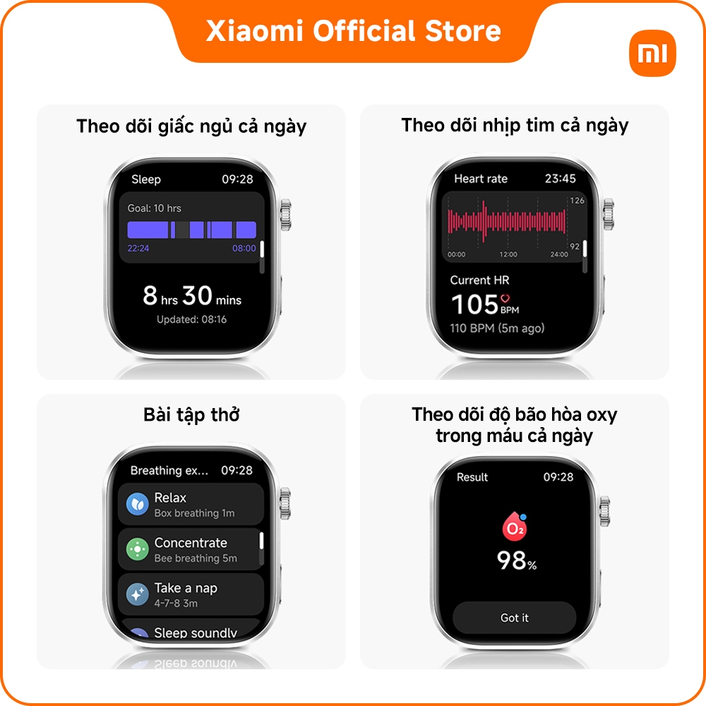 Đồng hồ thông minh Redmi Watch 6 | Màn AMOLED 2.07" | Đàm thoại qua bluetooth | Pin lớn 550 mA | BigBuy360 - bigbuy360.vn
