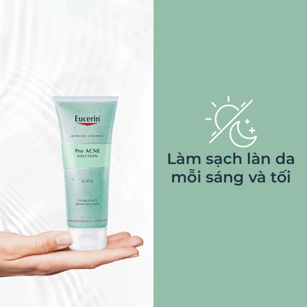 Ảnh 4 của Tẩy tế bào chết Eucerin Pro Acne Scrub giúp làm sạch nhẹ dịu, giúp giảm mụn, ngừa mụn.