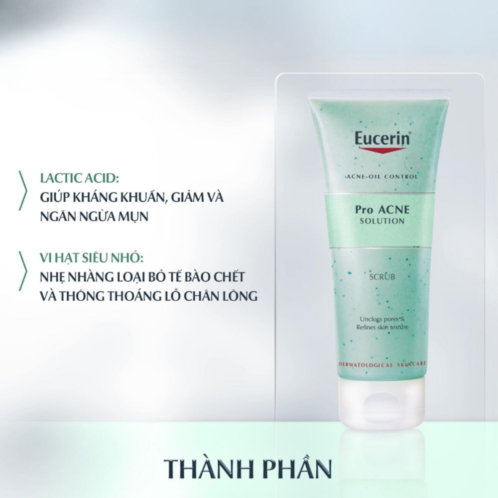 Ảnh 6 của Tẩy tế bào chết Eucerin Pro Acne Scrub giúp làm sạch nhẹ dịu, giúp giảm mụn, ngừa mụn.