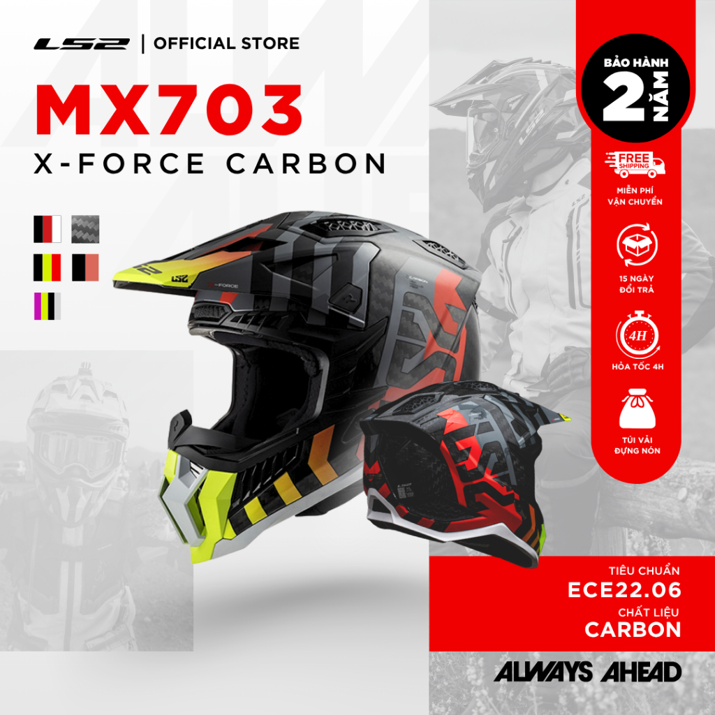 Mũ Cào Cào Carbon LS2 MX703 Explorer Carbon Helmet – Nhẹ, Chinh Phục Mọi Địa Hình