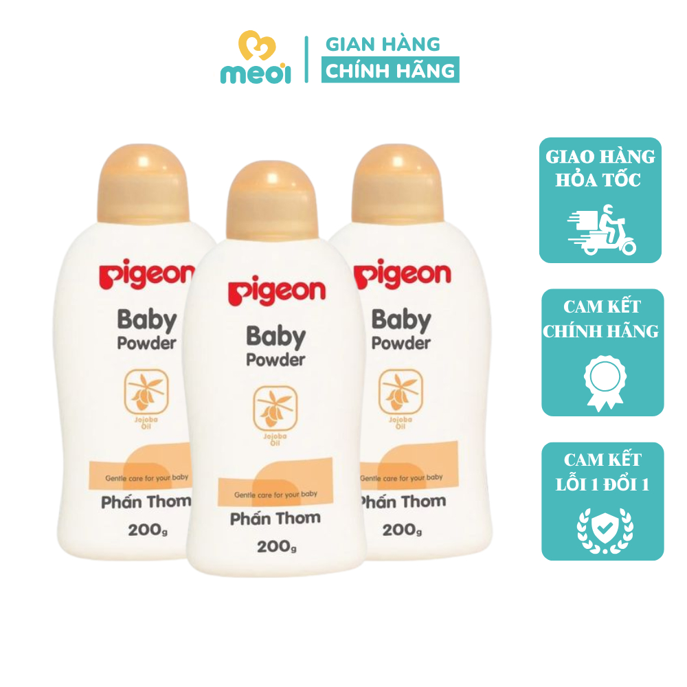 Phấn thơm Pigeon cho bé nắp màu 200G