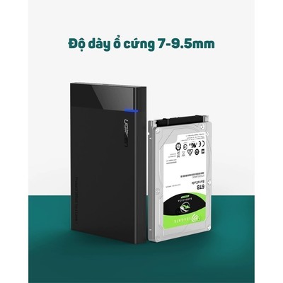 [SVIP Only] Hộp đựng ổ cứng 2.5 inch SSD, HDD SATA UGREEN US221 6TB truyền tải cao | BH 18 Tháng 1 Đổi 1 - 30847