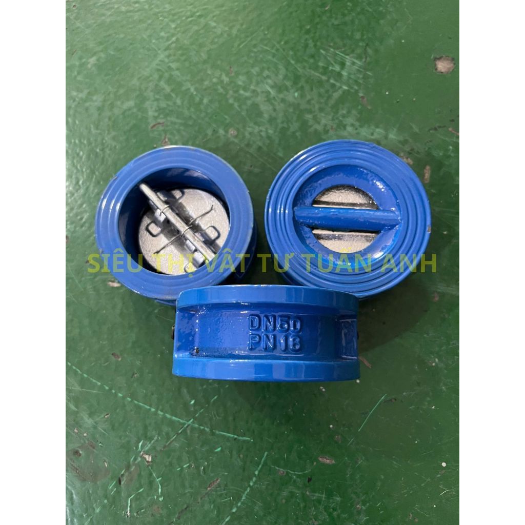 [VAN 1 CHIỀU GANG CÁNH BƯỚM] VAN 1 CHIỀU CÁNH BƯỚM ĐĨA GANG XANH DƯƠNG 60 76 90 114 140 168 200 VAN-