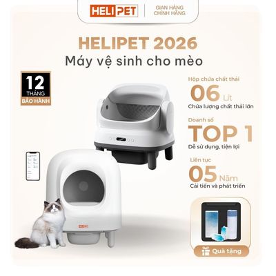 [Tặng Thảm] Máy Vệ Sinh Cho Mèo, Máy Dọn Phân Mèo Tự Động HeLiPet