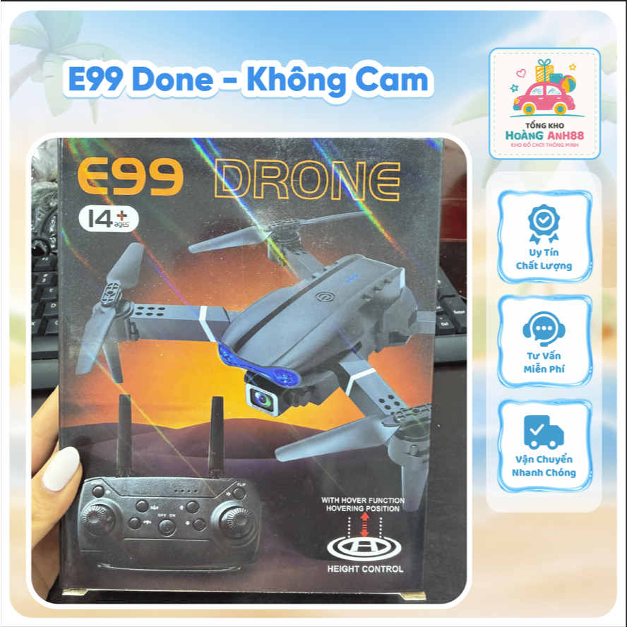 Flycam Mini E99 Done Không Camera – Drone Gập Gọn, Điều Khiển Từ Xa, Pin Tốt, Bay Ổn Định