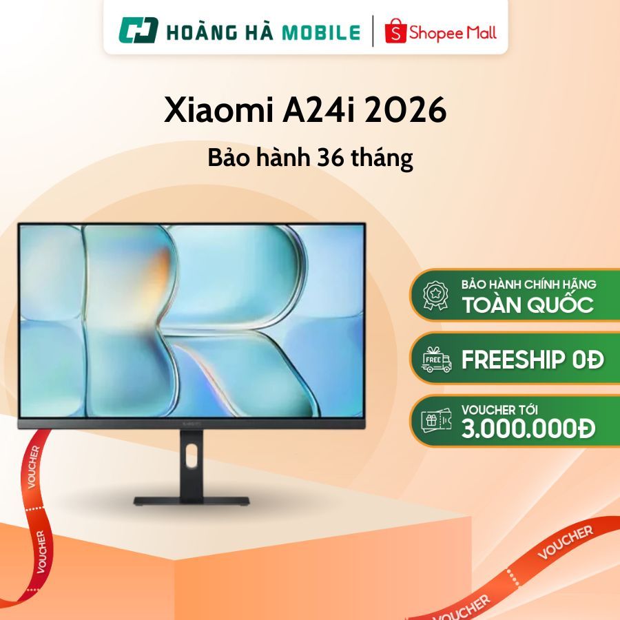 Màn hình Xiaomi A24i (ELA5444EU) (23.8 inch/FHD/IPS/100HZ/6ms/HDMI) Xiaomi A24i 2026 (ELA6416EU) (24