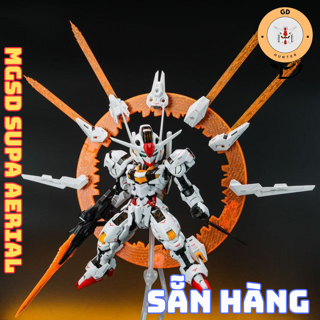 [SẴN HÀNG] Mô hình lắp ráp MGSD SUPA Aerial Màu Cam (tặng đế hiệu ứng), Đồ chơi lắp ráp nhựa (Tặng B