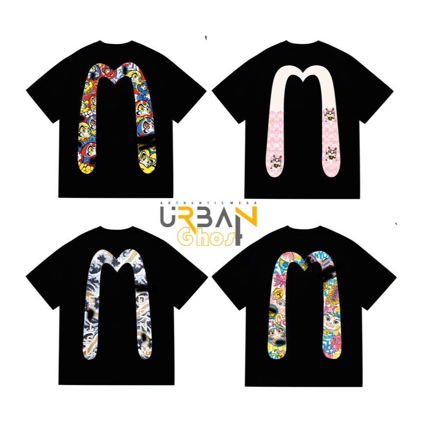 [Mới] Áo Phông Evisu Hình In Phong Cách Graffiti, Áo Thun Nam Nữ Unisex Chất Liệu Cotton Cao Cấp