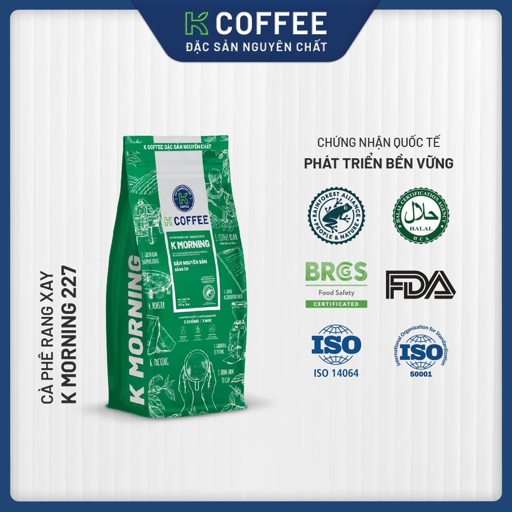 Cà Phê Rang Xay K Coffee 227g - Thương hiệu K Coffee