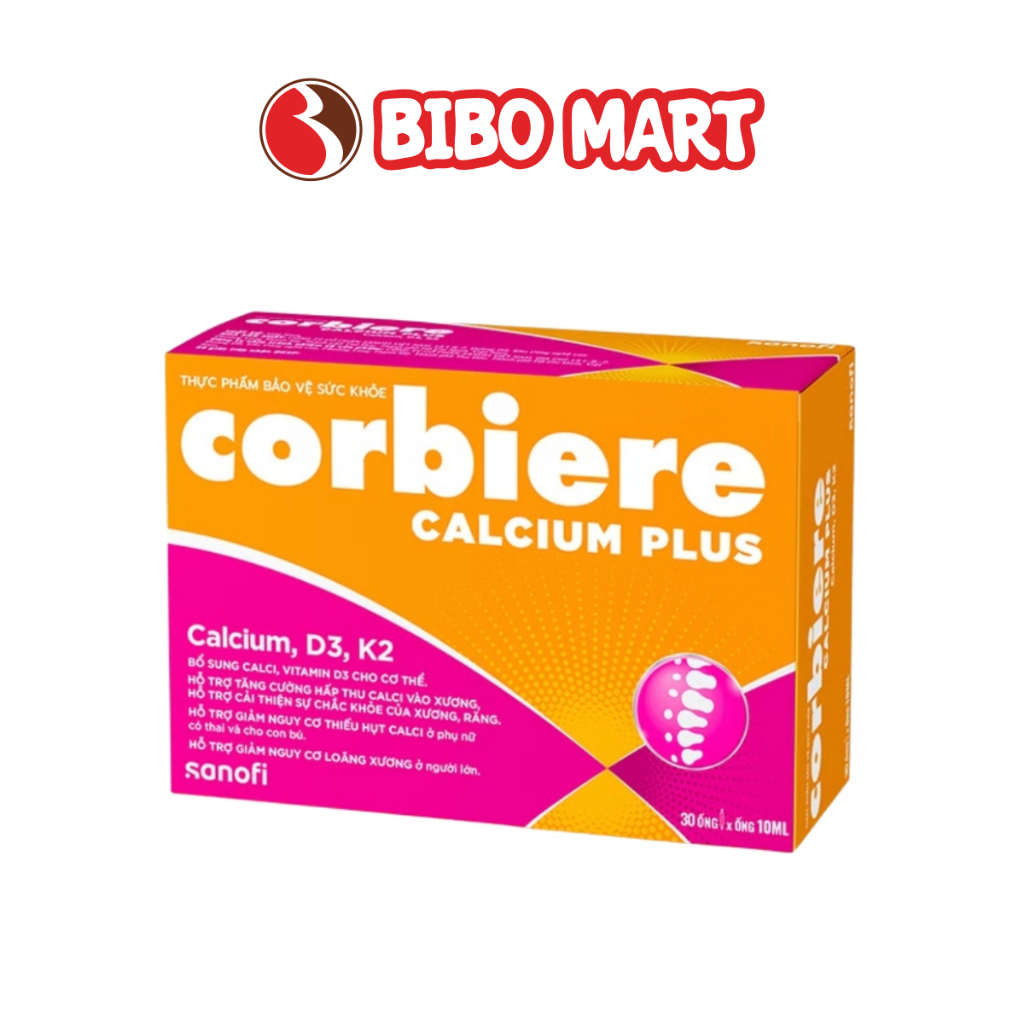 [KOL] Thực Phẩm Bảo Vệ Sức Khoẻ Corbiere Calcium Plus D3K2 Sanofi 10ml - Bibo Mart