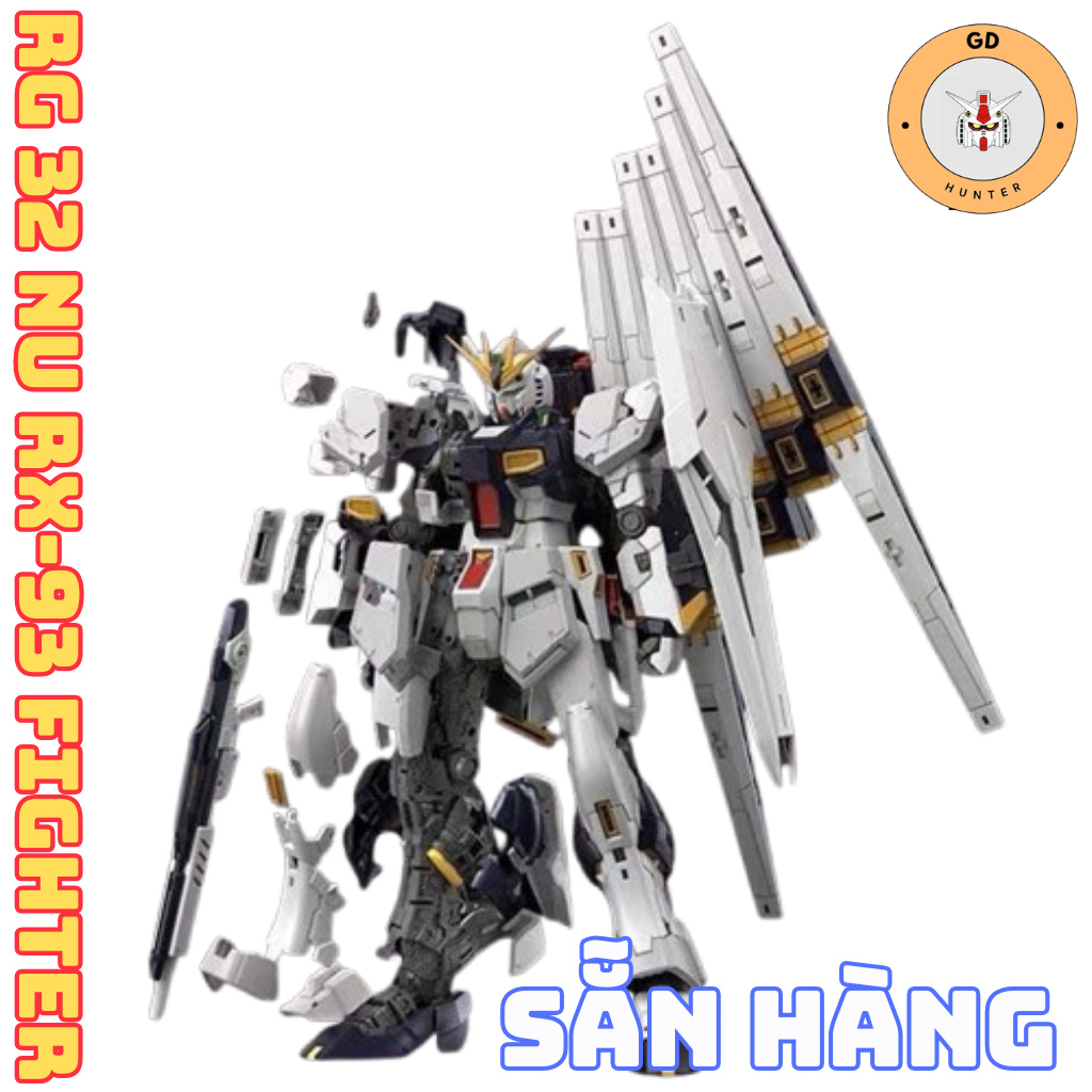 [SẴN HÀNG] Mô hình lắp ráp RG 32 Nu RX-93 Fighter – RG 1/144 GaoGao, kèm decal & giá đỡ