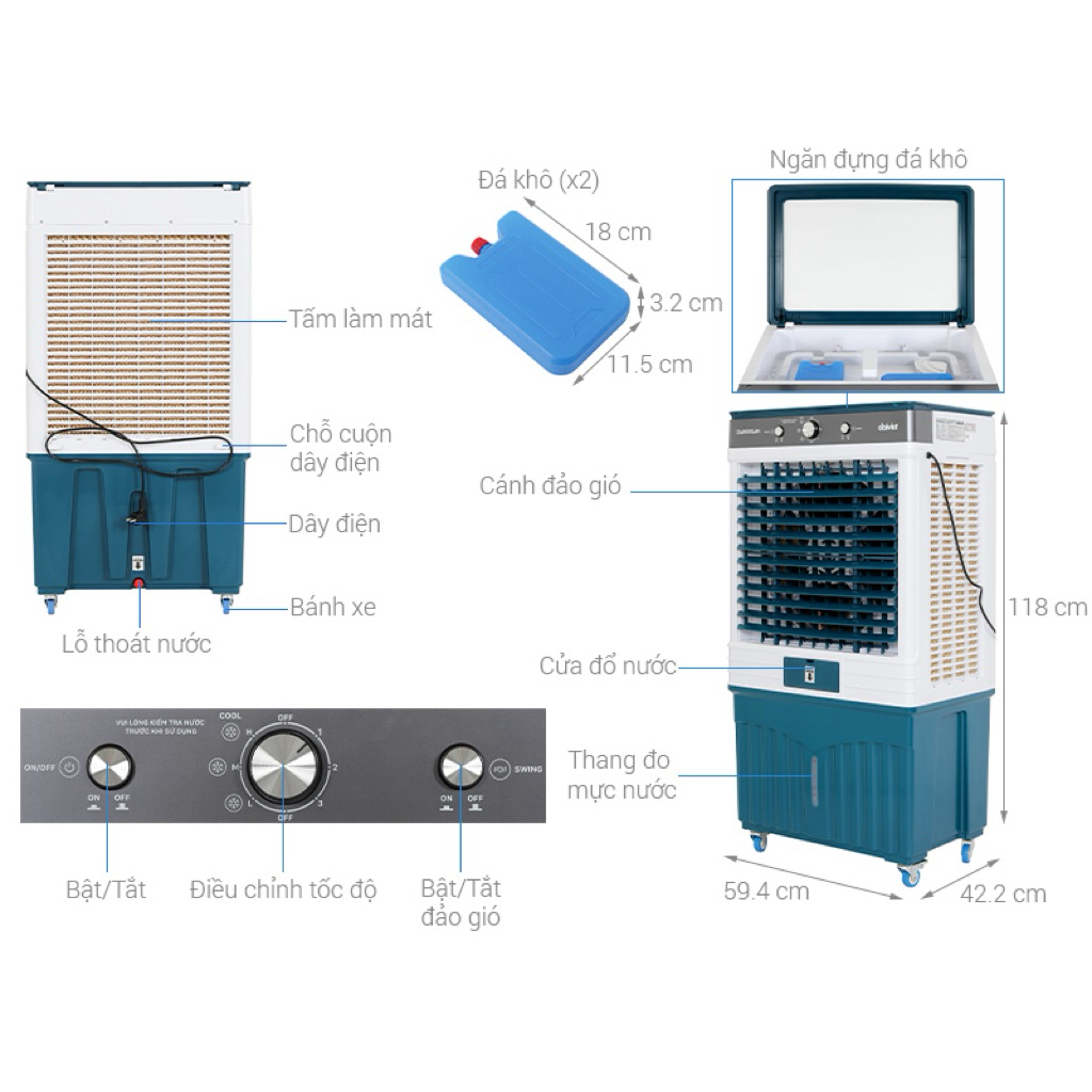 Quạt điều hoà Daikiosan DM103 175W
