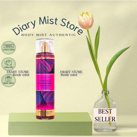 𝐃𝐢𝐚𝐫𝐲𝐦𝐢𝐬𝐭.𝐬𝐭𝐨𝐫𝐞 Xịt Thơm Toàn Thân Bath & Body Works - Bahamas - PASSIONFRUIT & BANANA FLOWER