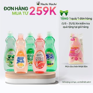 Nước rửa chén trung tính Rocket Soap an toàn với da tay chai 600g/túi 500g - Hachi Hachi Japan Shop
