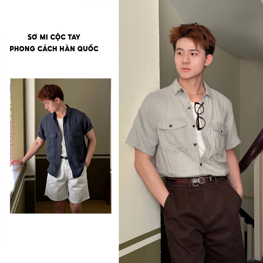 SƠ MI CỘC TAY NAM HÀN QUỐC ĐỘC MENSWEAR - SMC81