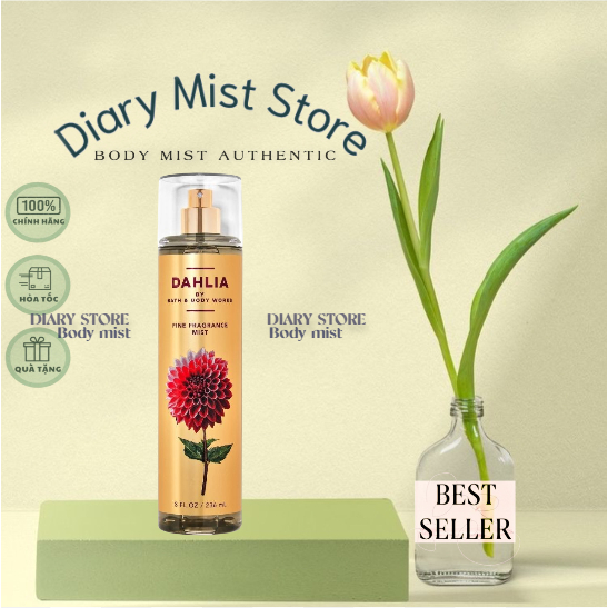 𝐃𝐢𝐚𝐫𝐲𝐦𝐢𝐬𝐭.𝐬𝐭𝐨𝐫𝐞 Xịt thơm Bath & Body Works - Dahlia