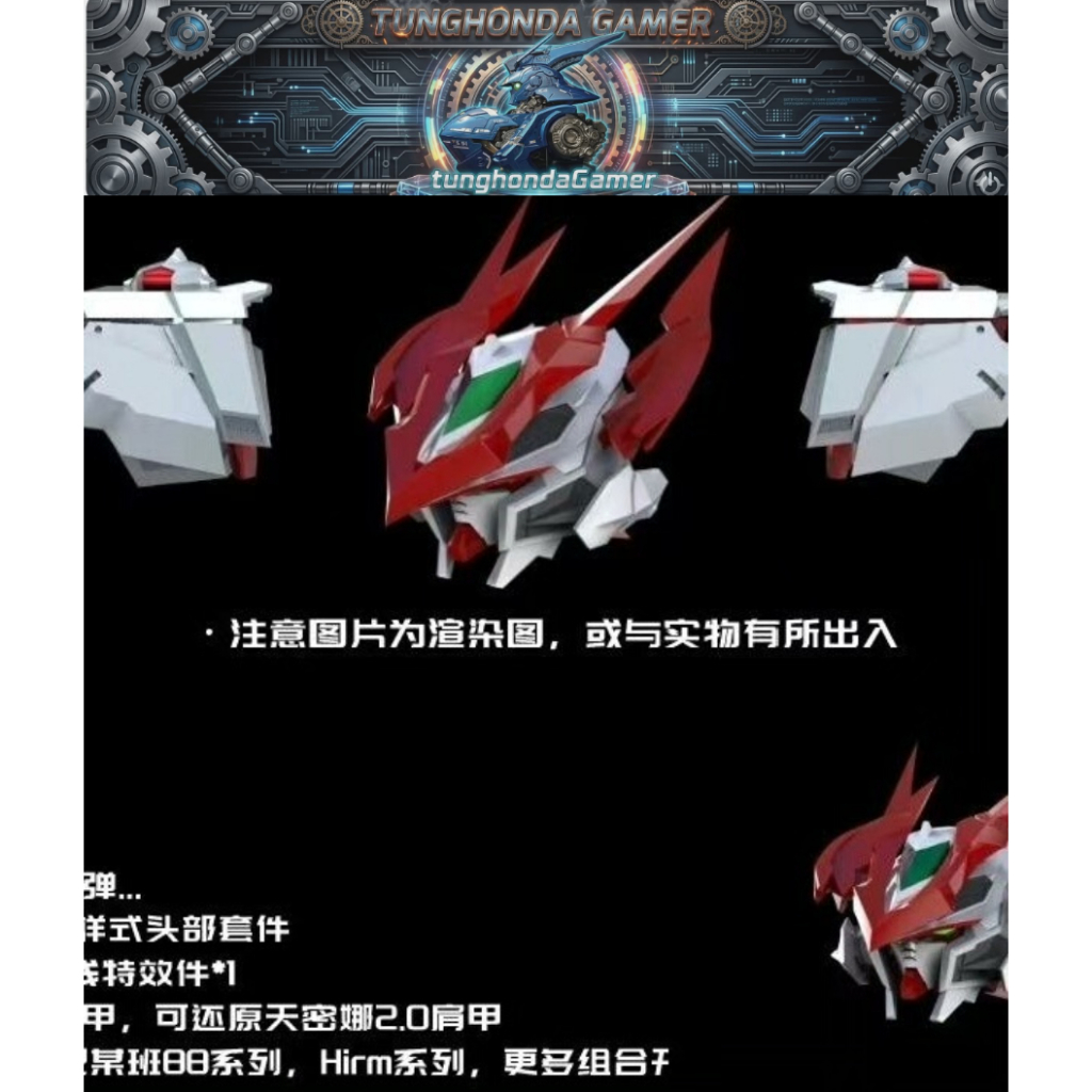 Mô hình đầu vai head dragonic lắp ráp cho MG 1/100 astray gundam ban.dai daba.n phụ kiện | tunghonda