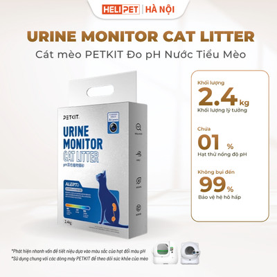 Cát mèo, cát vệ sinh cho mèo, cát vệ sinh xét nghiệm ph trong nước tiểu cho mèo Petkit