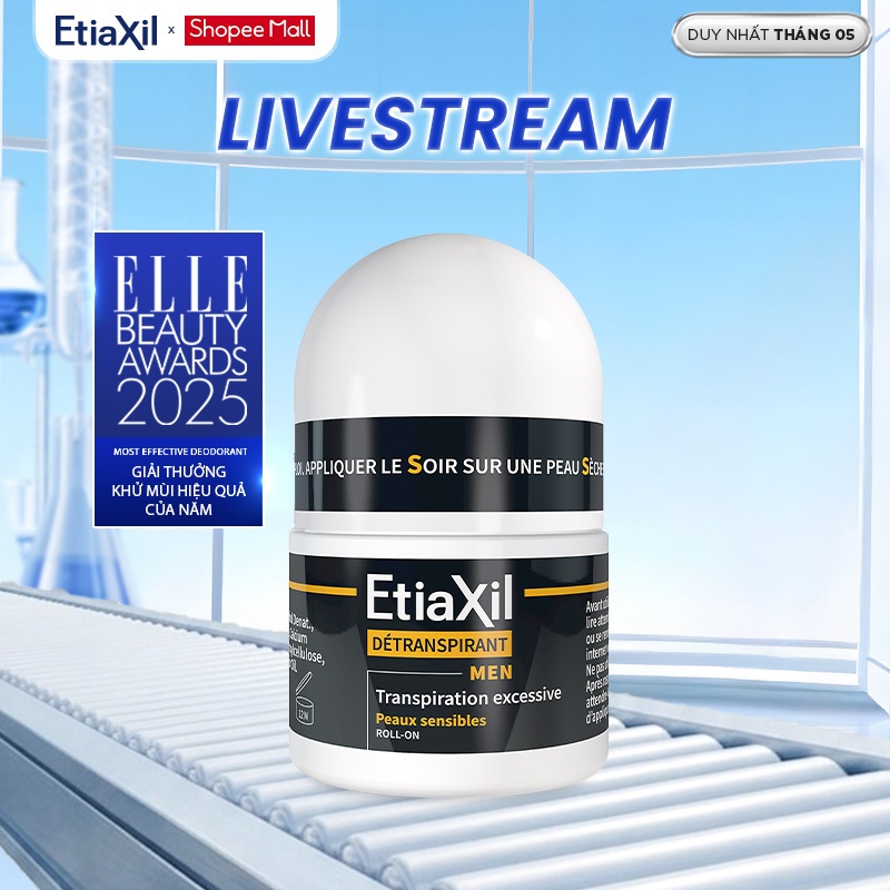 [ETIAXIL] Lăn khử mùi mồ hôi dành cho nam giới Etiaxil Men 15ml