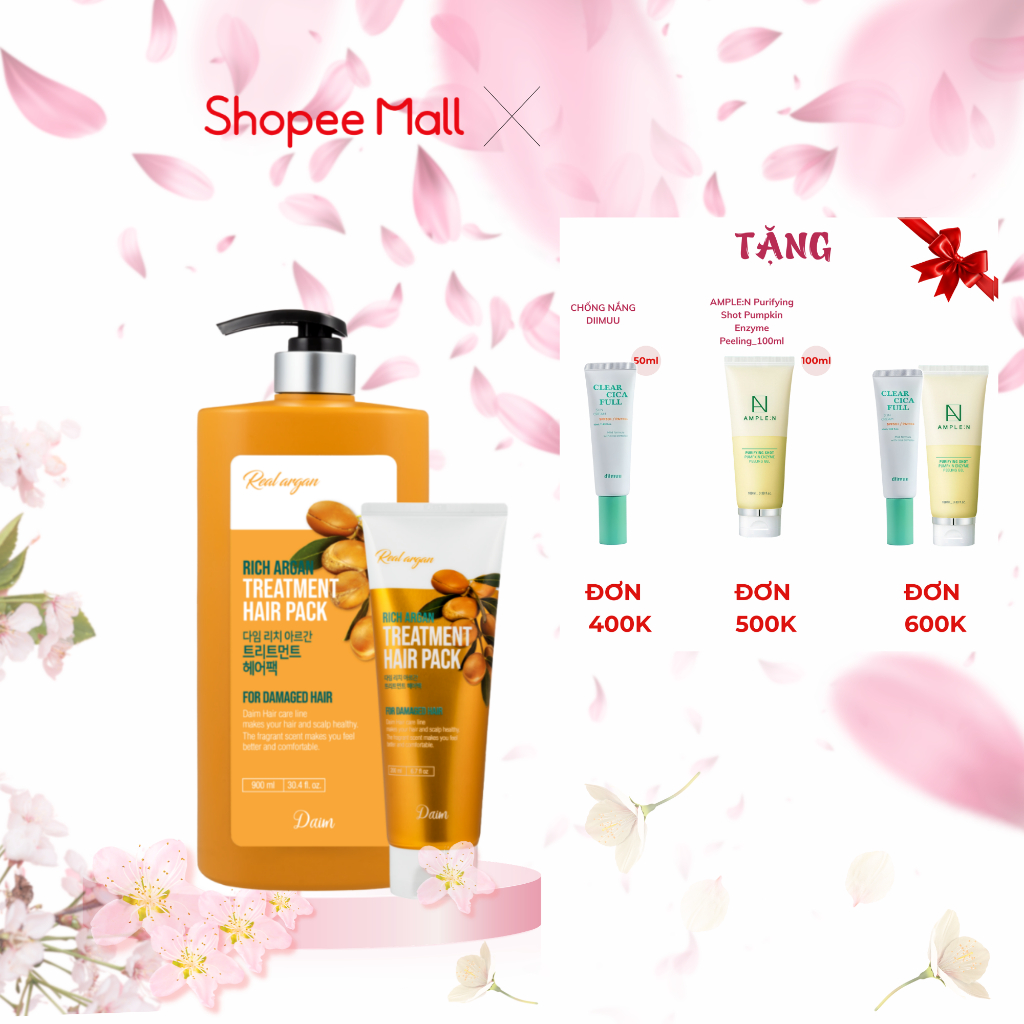 Kem Ủ Tóc Dầu Argan DAIM Rich Argan Treatment Hair Pack 200ml