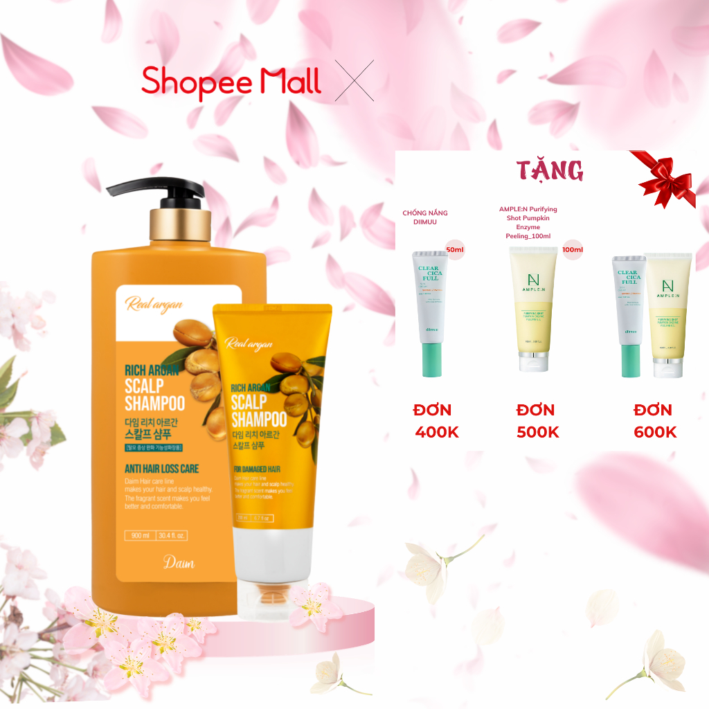 Dầu Gội Chứa Dầu Argan DAIM RICH ARGAN SCALP SHAMPOO