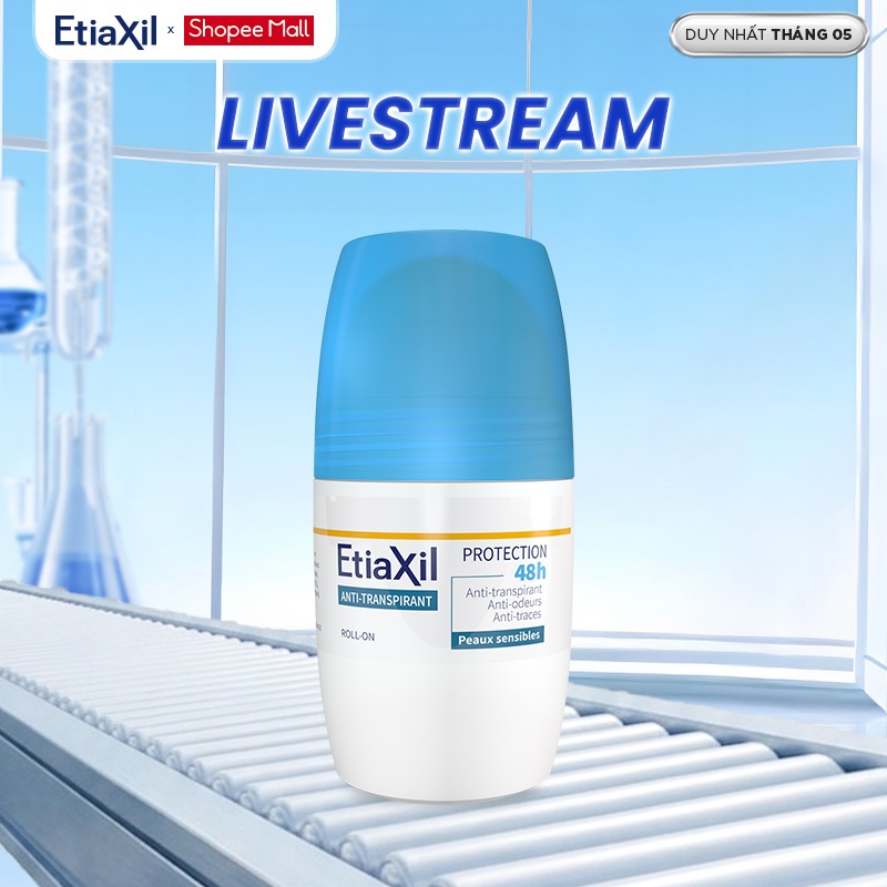 [ETIAXIL] Lăn Khử Mùi Etiaxil Bảo Vệ Kép Nắp Xanh 50ml