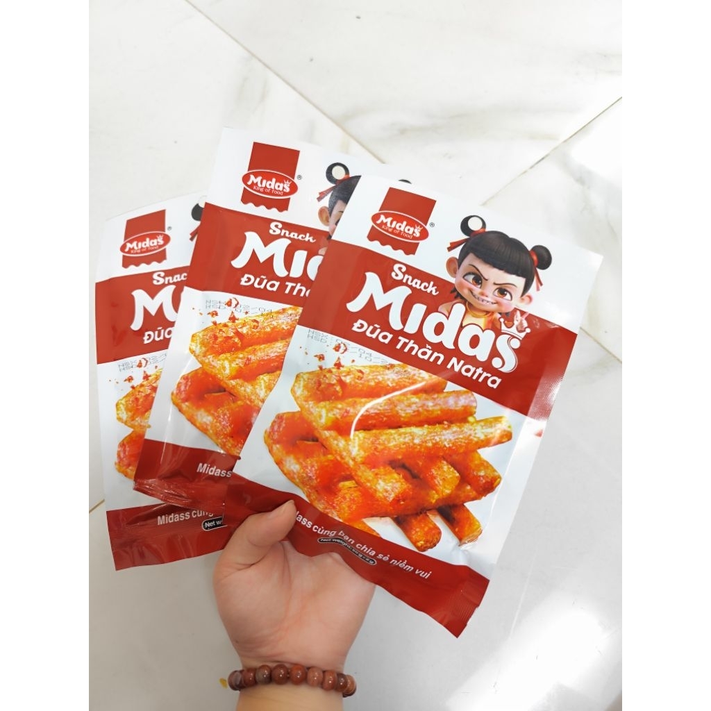 Combo 3 gói Snack Midas dẻo dai, thơm ngon ăn vặt