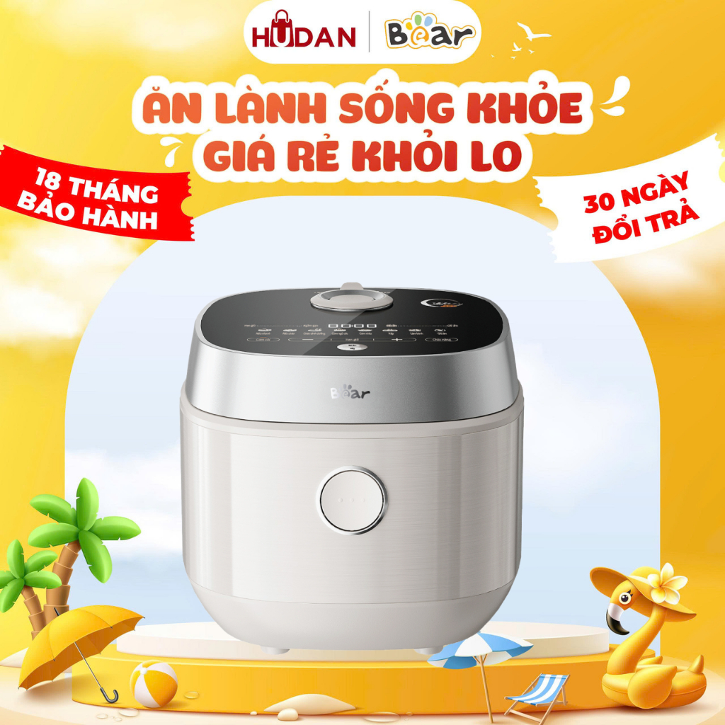 Nồi cơm điện BEAR RC-4H40Y Tiếng Việt 4-6 người ăn Lõi 1,5L gang Ceramic Pro 9H - 8 chế độ nấu