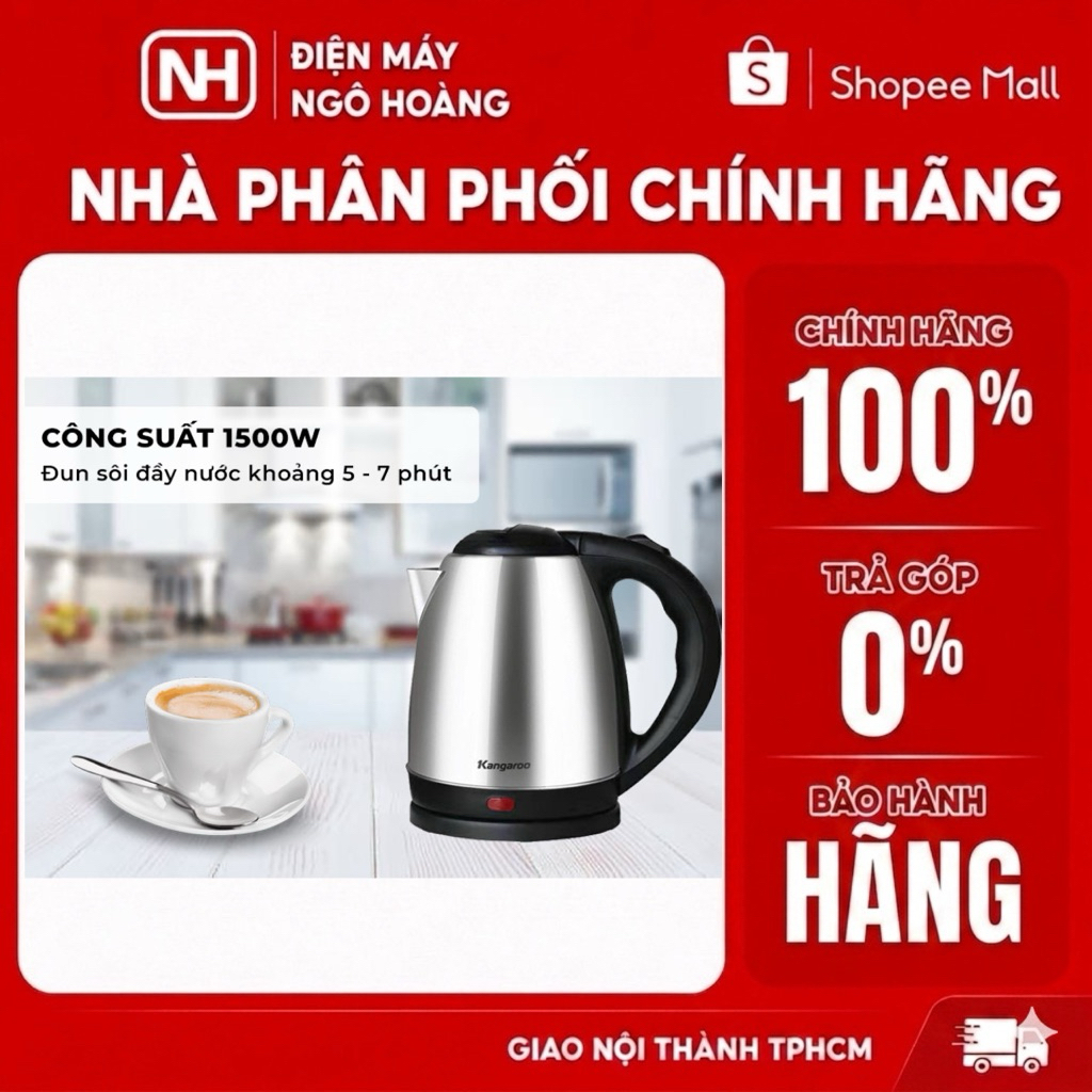 Ấm đun nước điện Kangaroo KGWK15I2