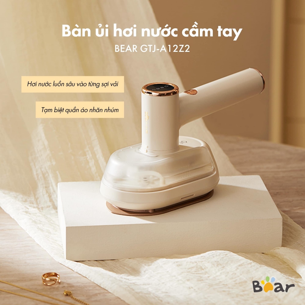 Bàn ủi hơi nước cầm tay Bear GTJ-A12Z2 - Máy là quần áo mini du lịch, công suất 1200W, khử khuẩn 99%