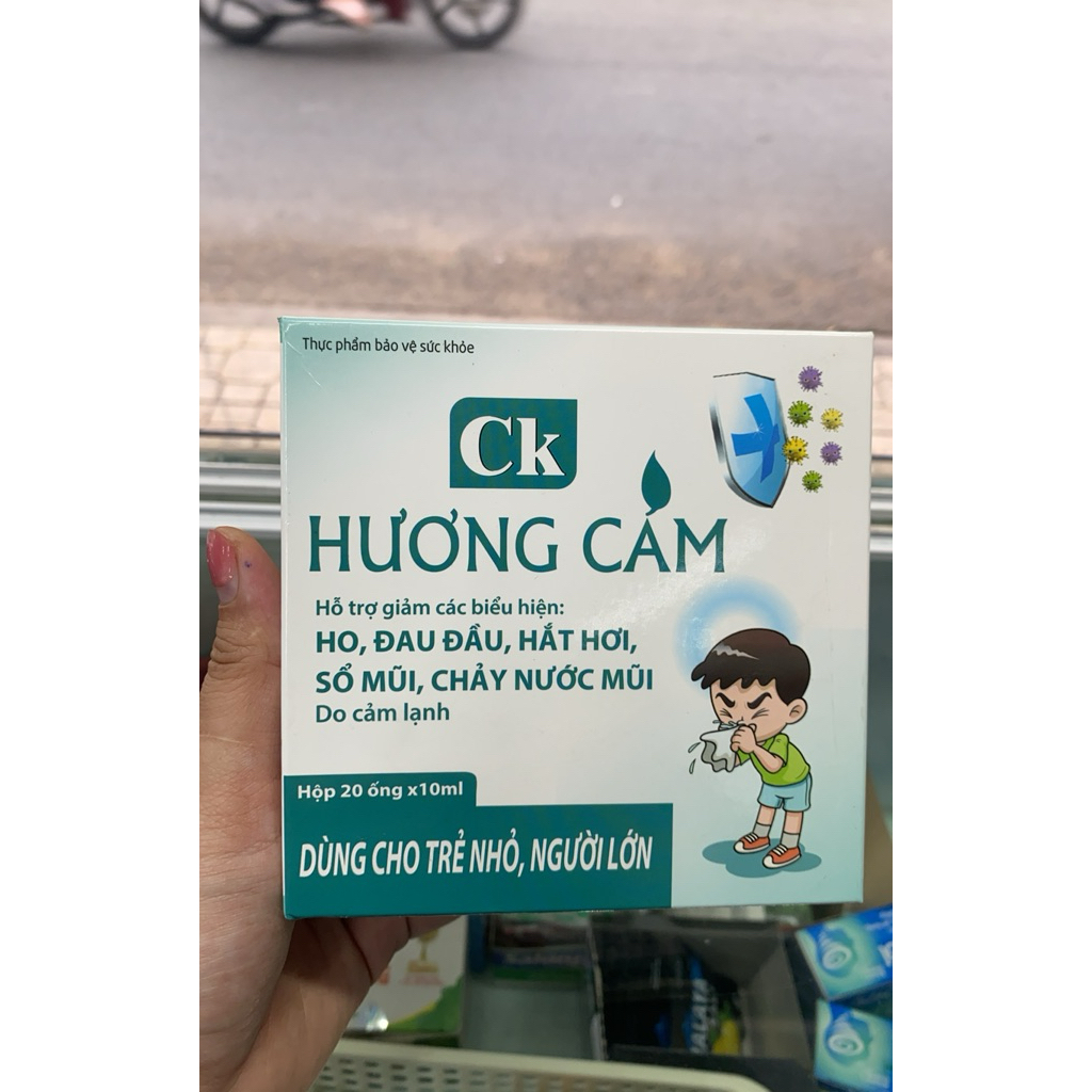 Siro CK Hương Cam hộp 20 ống hỗ trợ giảm Triệu chứng cảm lạnh như Ho nhiều,Sổ mũi, hắt hơi,Nhiễm lạn