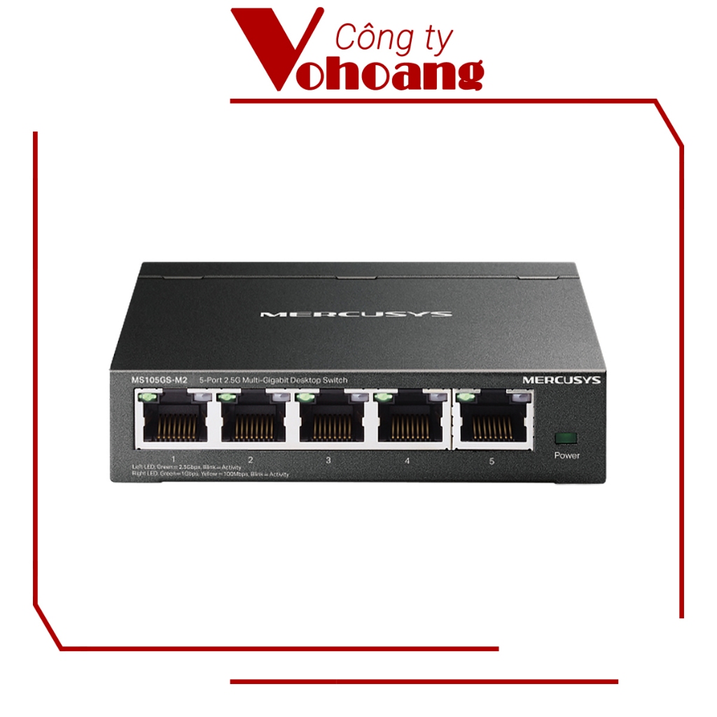 Switch 5 Cổng 2.5G Mercusys MS105GS-M2 - Multi-Gigabit, Super-Fast Connections, Thiết Kế Full Kim Lo