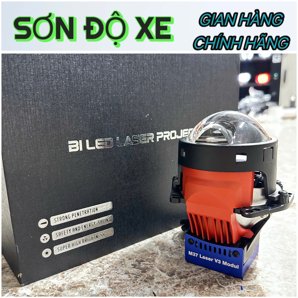 Bi Cầu M37 Lazer V3 Modunl Bi 3.0 inch  Công Xuất 90/100W Lắp Được Oto Và Xe Máy ( Bảo hành 24 tháng