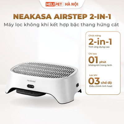 [BH 12 Tháng] ] Máy Lọc Không Khí Kiêm Bậc Thang Chống Văng Cát Neakasa Airstep 2in1 Khử Mùi, Lọc Khí
