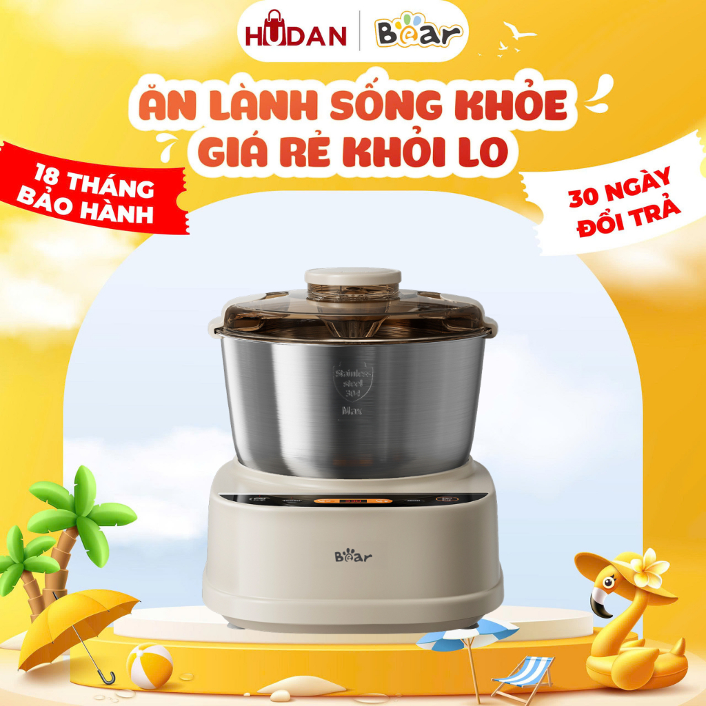Máy Trộn Bột Bear 5L SM-5H50Z68 - Máy nhào bột, đánh, ủ, trộn tối đa 1kg bột khô BH 18 Tháng